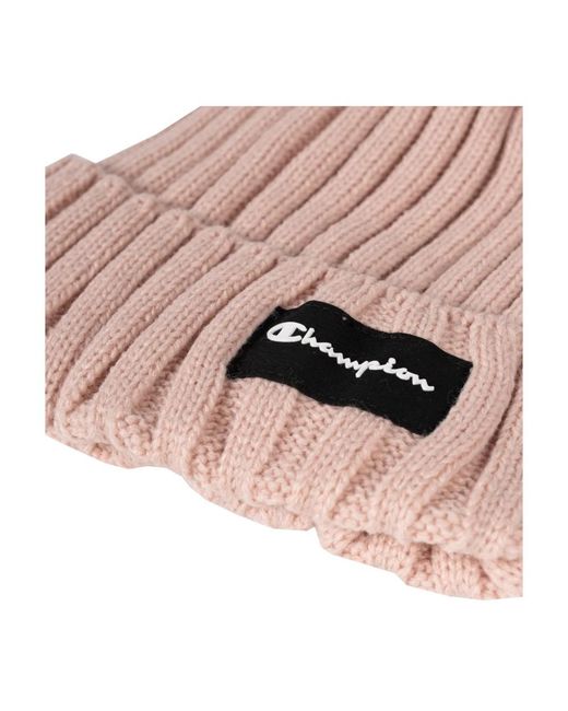Champion Accessoires ,Roze ,Casual Beanie Met Stijlvol Logo Patch in het Pink