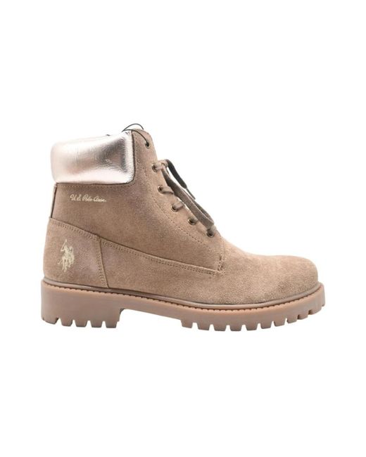 U.S. POLO ASSN. Brown Lace-Up Boots