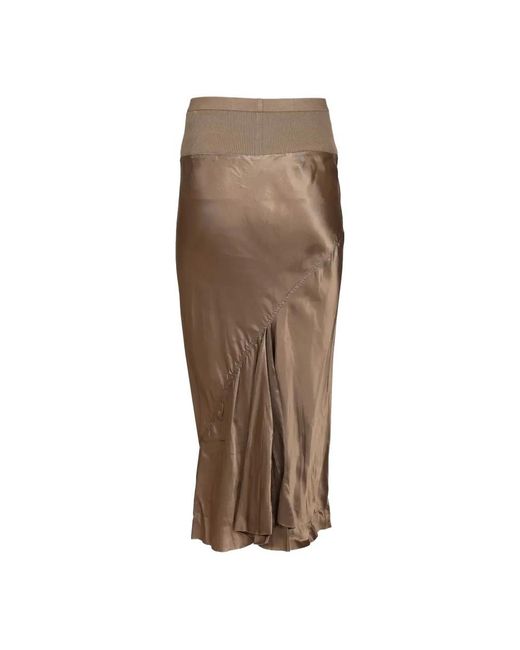 Rick Owens Brown Maxi Skirts