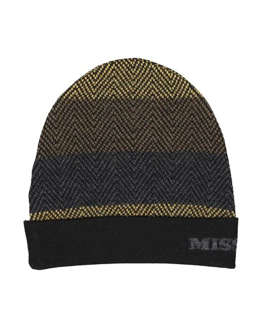 Missoni Zigzag Wollstrickmütze in Green für Herren