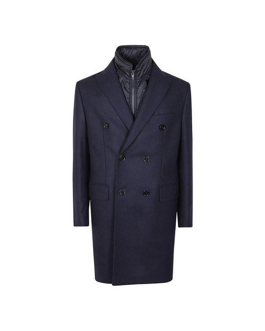 Fay Double-Breasted Coats in het Blue voor heren