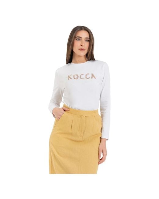 Kocca White Long Sleeve Tops