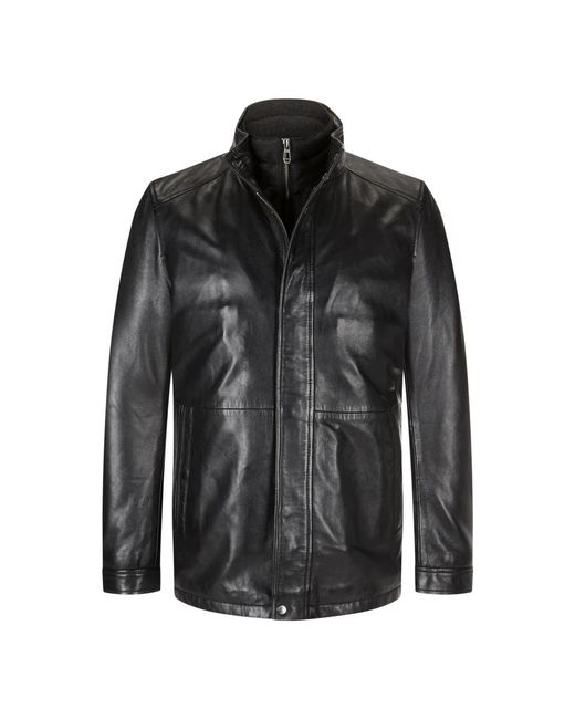 Milestone Black Leather Jackets for men