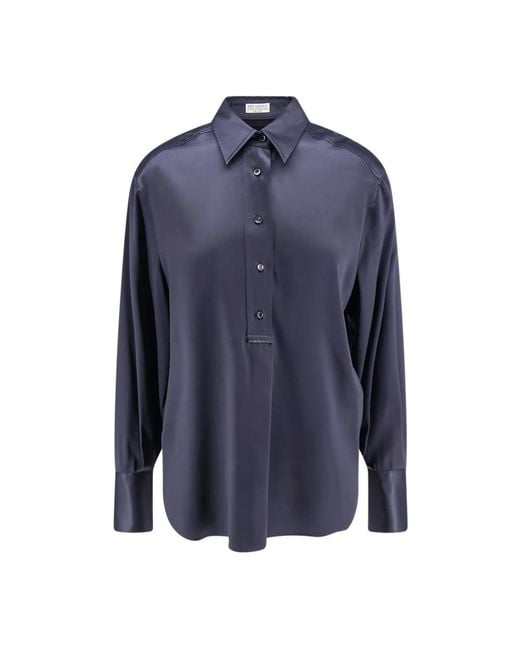 Brunello Cucinelli Blue Shirts