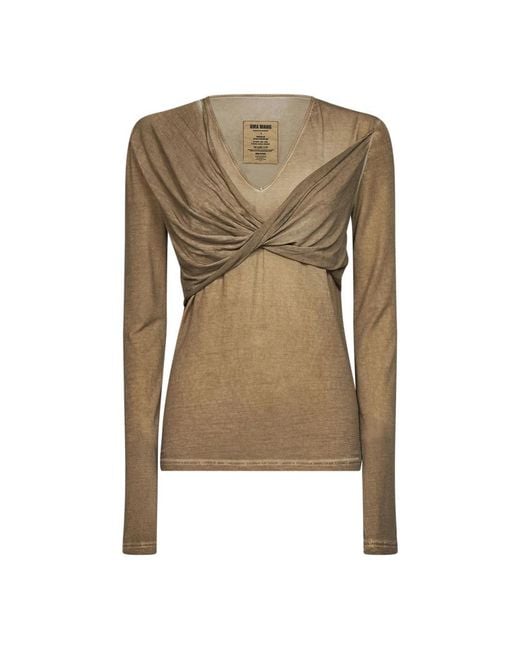 Uma Wang Green Long Sleeve T-Shirts