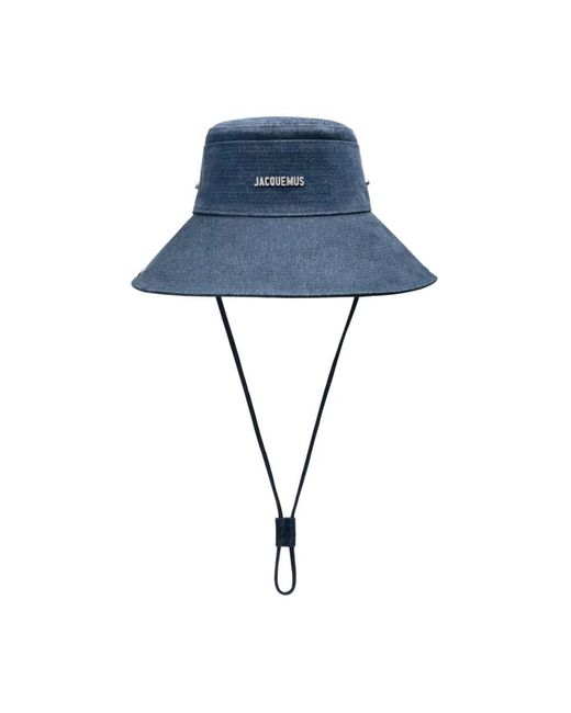 Jacquemus Hoed Met Brede Rand in het Blue