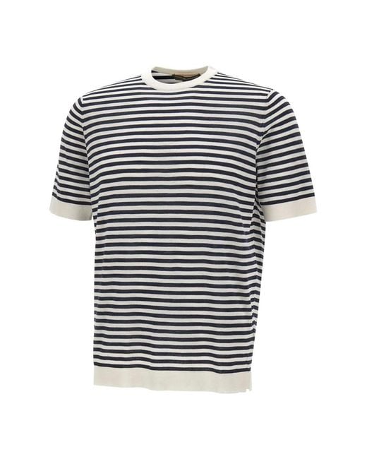 FILIPPO DE LAURENTIIS Blue T-Shirts for men