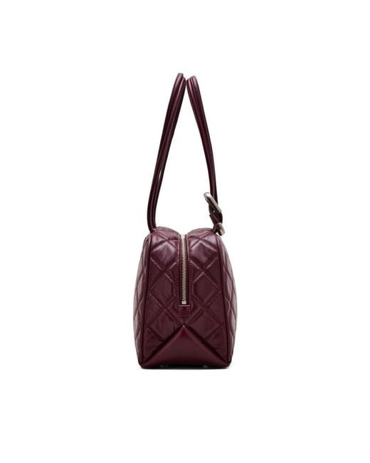 Marc Jacobs Luxe Leren Schoudertas Viola in het Purple