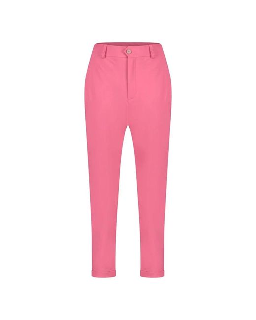 Pantaloni cropped in jersey tecnico rosa di Jane Lushka in Pink