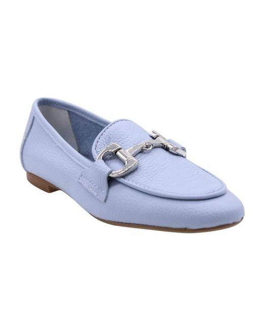 E mia Blue Klassischer Ledermokassin Mit Cordon