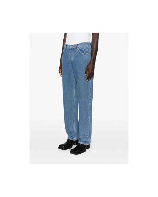 MARINE SERRE Moon Laser Loose Denim Jeans in Blue für Herren
