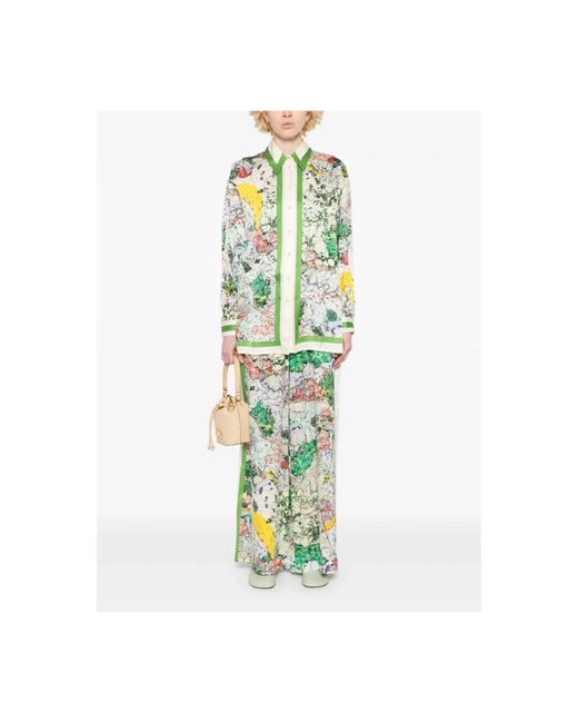 ALÉMAIS Green Wide Trousers