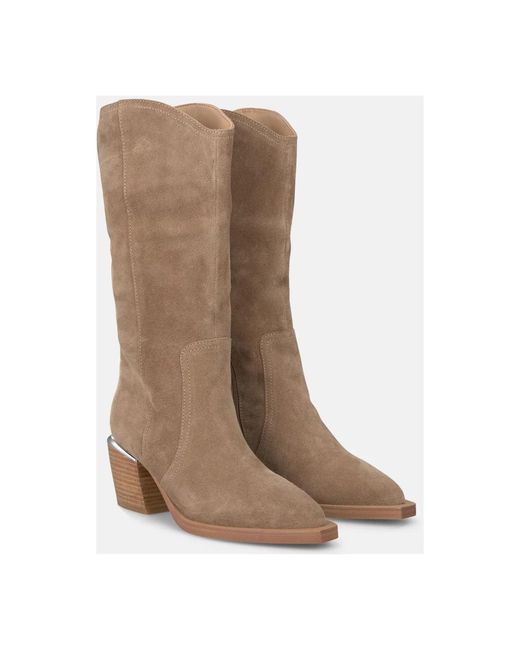 Alma En Pena. Brown Cowboy & Biker Boots