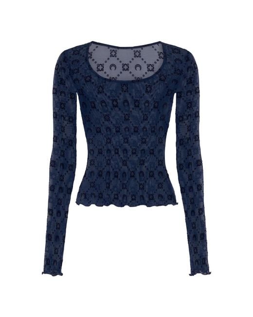 MARINE SERRE Blue Blouses