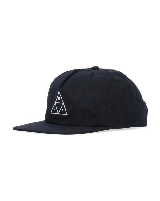 Huf Accessoires ,Zwart ,Katoen Zwarte Snapback Pet in het Black voor heren