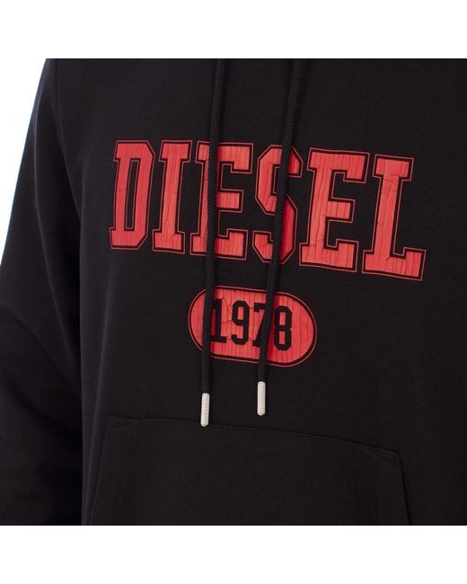 DIESEL Black Hoodies for men