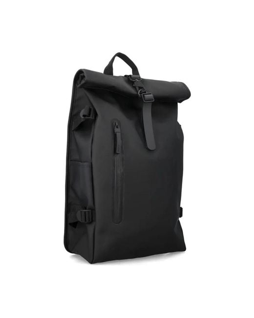 Rains Black Backpacks for men
