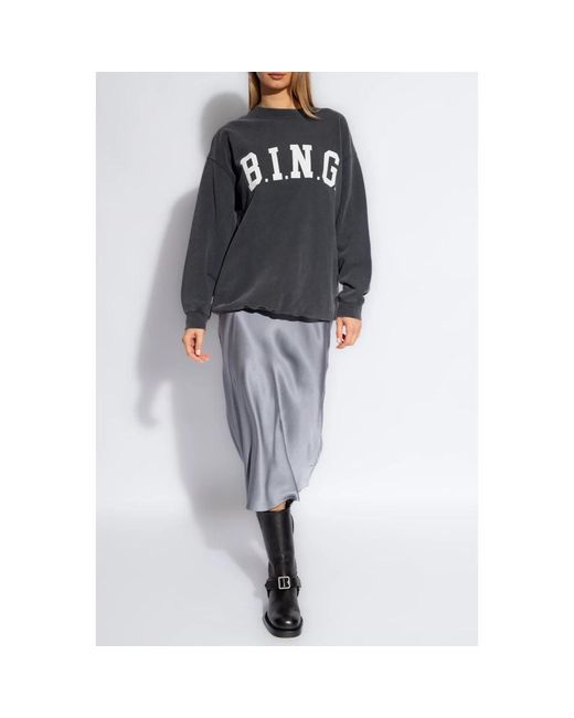 Anine Bing Blue Tyler sweatshirt mit logo
