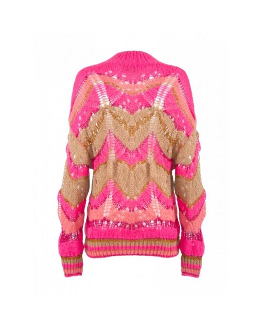 Nenette Pink Round-Neck Knitwear