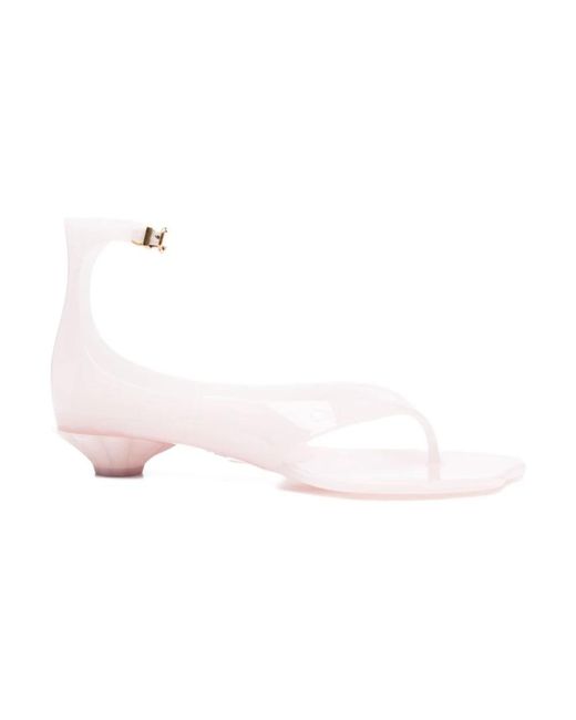 Chloé Pink Puder Seide & Nylon Sandalen