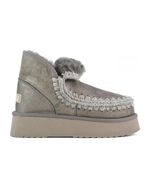 Mou Gray Winter Boots