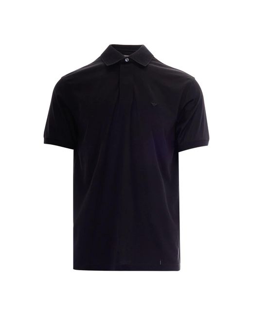 Emporio Armani Black Polo Shirts for men