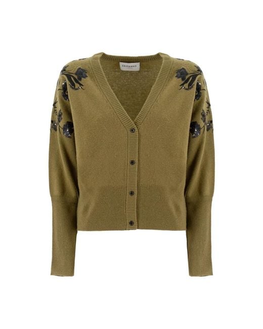 Ermanno Scervino Bloemen Geborduurde Vest in het Green