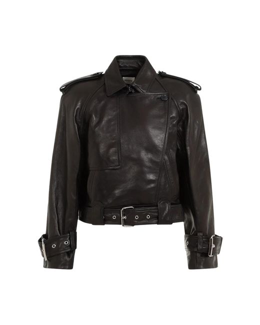 Jackets > leather jackets Khaite en coloris Black