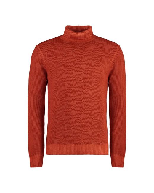Turtlenecks Moorer de hombre de color Red
