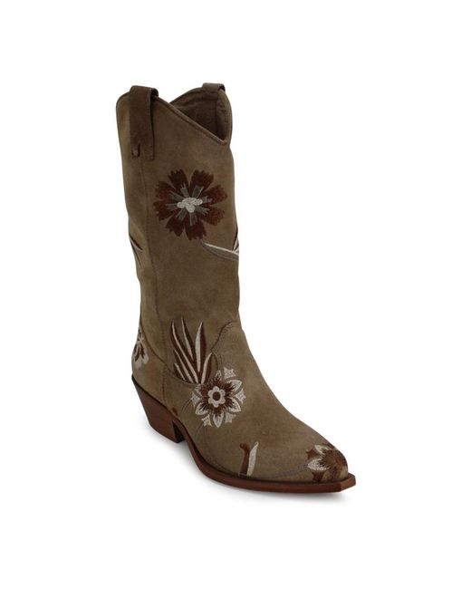 P.A.R.O.S.H. Brown Cowboy Boots