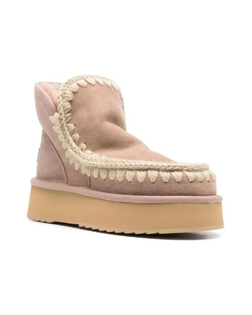Mou Natural Eskimo Platform Stiefeletten