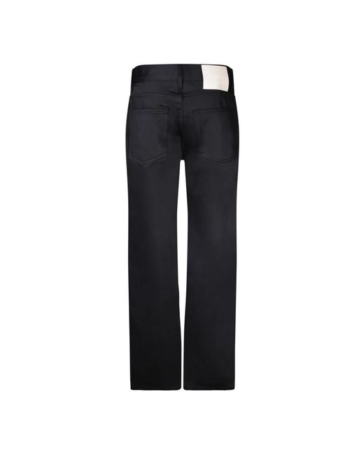 AMI Blue Straight Trousers for men
