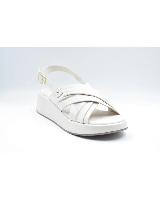 Janet & Janet White Flat Sandals