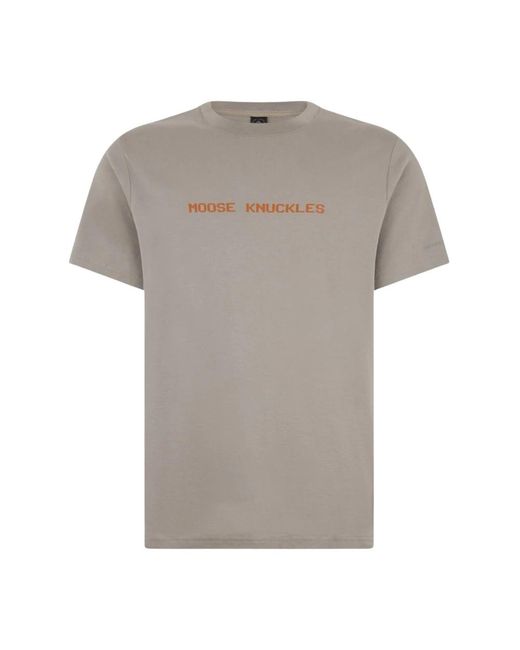 Moose Knuckles Milton Tee Dusk Stilvolles Shirt in Gray für Herren