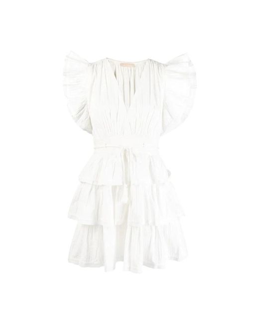 Ulla Johnson Kleedjes ,Wit ,Katoen Katoenen Mini Jurk in het White