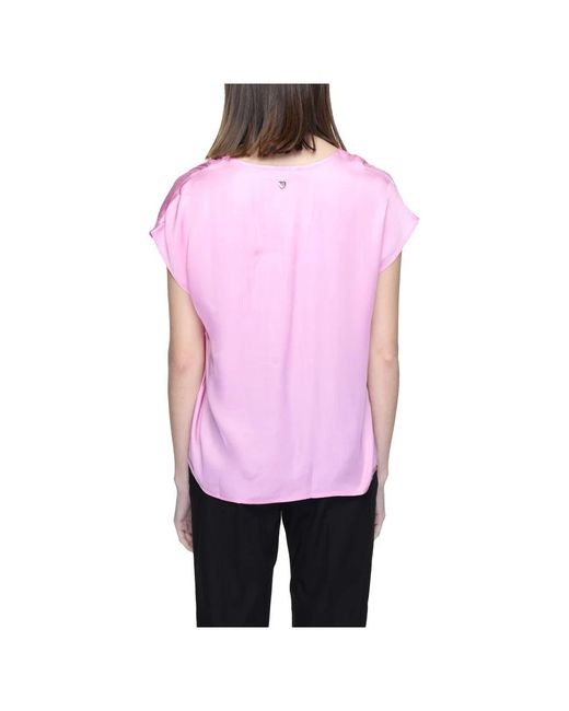Rinascimento Overhemden ,Roze ,Roze V-Hals Blouse Lente/Zomer in het Purple