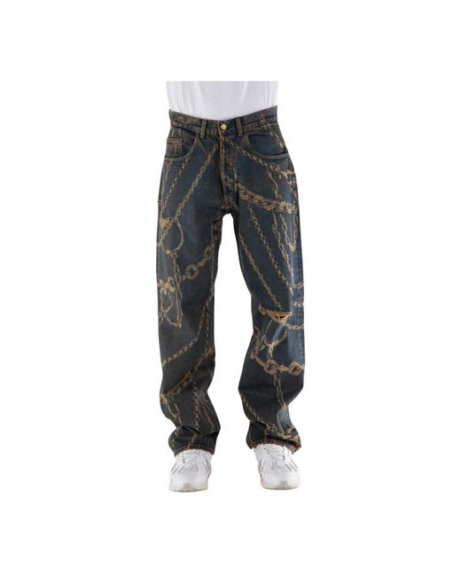 Aries Gray Loose-Fit Jeans for men