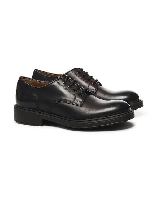 Doucal's Black Laced Shoes for men