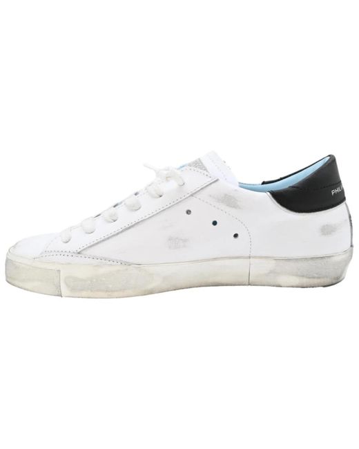 Philippe Model White Niedrige sneakers in weiß und schwarz