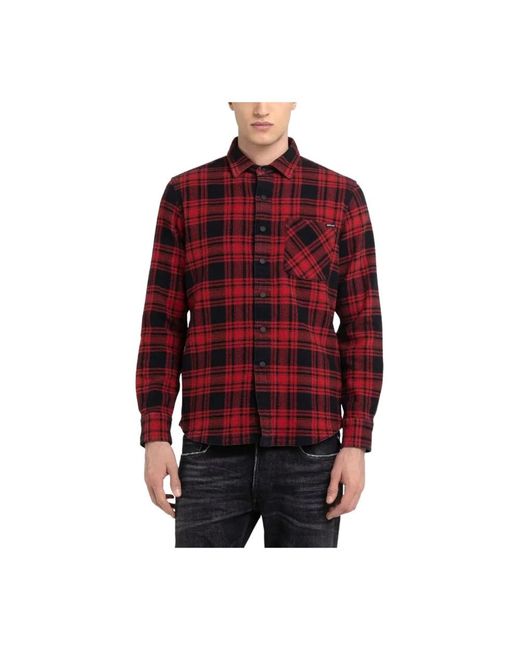 Replay Red Casual Shirts for men