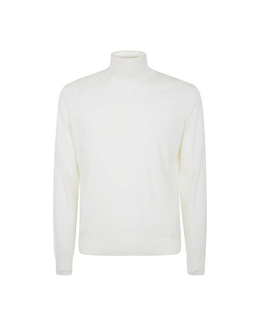 FILIPPO DE LAURENTIIS Merino rollkragenpullover in White für Herren