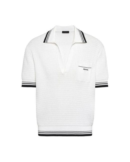 Prada White Polo Shirts for men