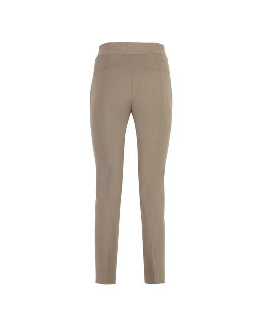 Peserico Gray Stretch-gabardine-zigarettenhose