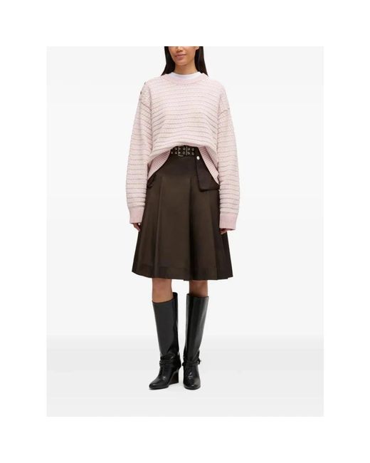 Ganni Pink Round-Neck Knitwear