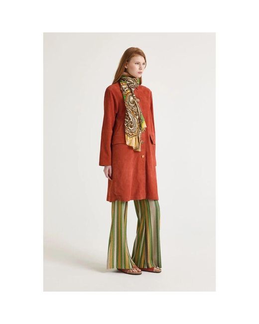 Single-Breasted Coats Maliparmi de color Red