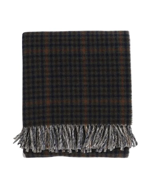 Autry Accessoires ,Veelkleurig ,Wol Geruit Patroon Wollen Deken Franje Randen in het Black voor heren