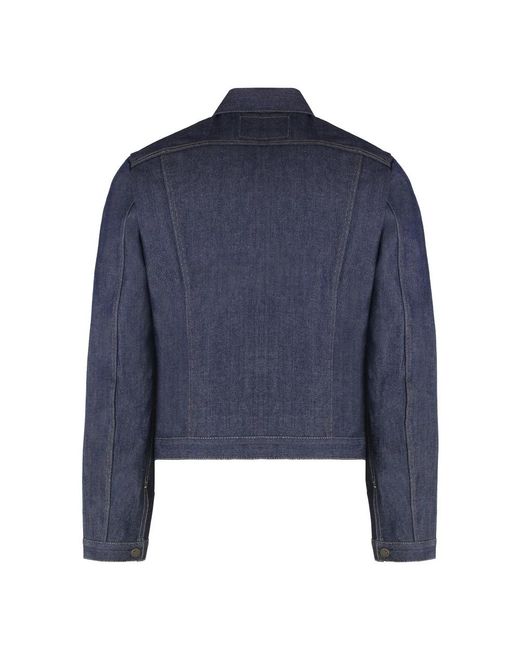 Moorer Denimjacke Mit Kontrastnähten in Blue für Herren