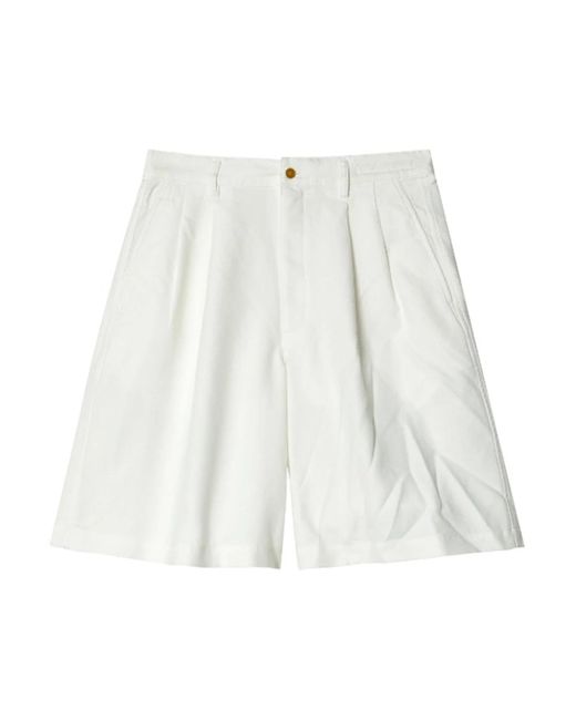 Shorts ampia gamba con pieghe in bianco di Comme des Garçons in White da Uomo