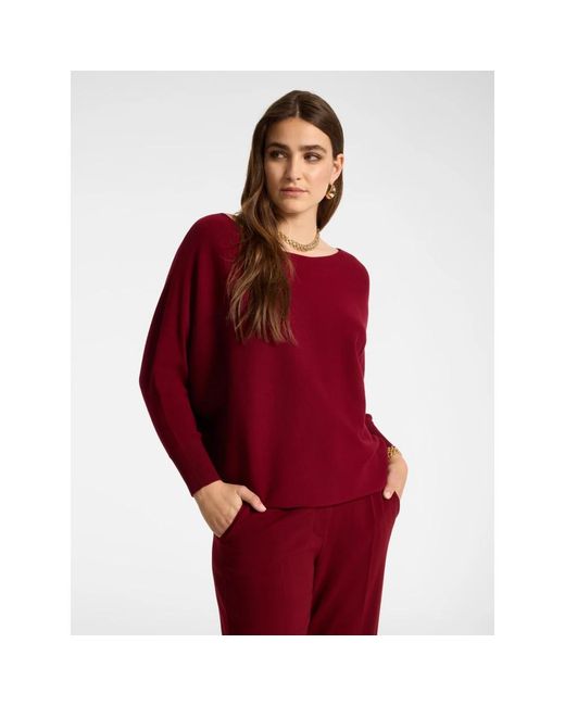 Elena Miro Red Round-Neck Knitwear
