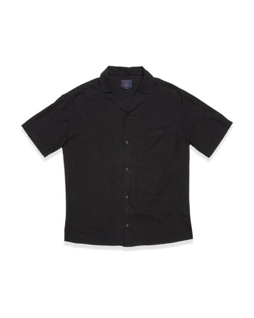 Blue De Gênes Black Short Sleeve Shirts for men